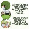 25mm Artificial Grass - 5m x 7m  - Natural and Realistic Looking Fake Lawn Astro Turf | Green | 5M x 7M | 1