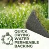 25mm Artificial Grass - 5m x 7m  - Natural and Realistic Looking Fake Lawn Astro Turf | Green | 5M x 7M | 1