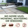 25mm Artificial Grass - 5m x 7m  - Natural and Realistic Looking Fake Lawn Astro Turf | Green | 5M x 7M | 1