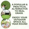 40mm Artificial Grass - 1m x 1m - Natural and Realistic Looking Fake Lawn Astro Turf | Green | 1M x 1M | 1