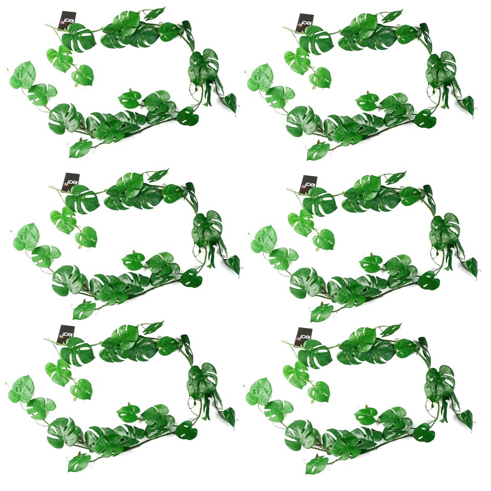 6-x-180cm-Artificial-Hanging-Trailing-Monstera-Plant Buy 6 x 180cm Artificial Hanging Trailing Monstera Plant