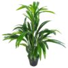 65cm Artificial Bamboo Leaf Shrub with Brushed Copper Planter | Green