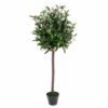 Buy Artificial Olive Bay Style Topiary Fruit Tree 90cm Green
