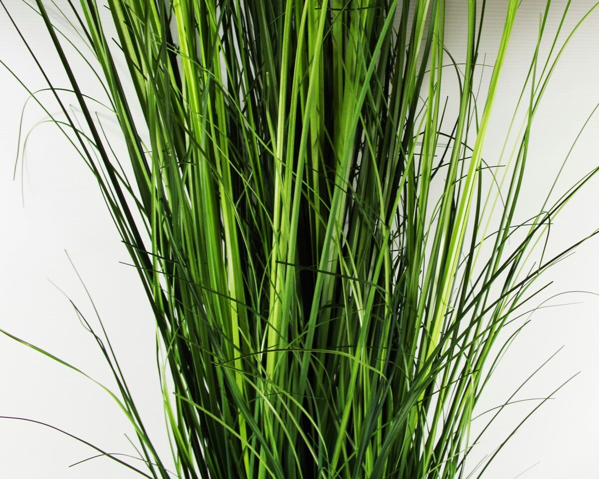 Artificial 130cm Onion Grass Plant with Silver Metal Plater