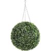 Buy Artificial Boxwood Buxus Grass Hanging Basket 28cm Green
