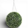 Best Artificial 28cm Green Boxwood Buxus Grass Hanging Basket Topiary Ball - Suitable for Outdoor Use - Weather & Fade Resistant