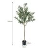 Costway Indoor Fake Olive Plant with 11 Branches & Natural Looking PE Tree Trunk Realistic Decoration for Home Office Living Room