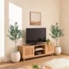 Costway Indoor Fake Olive Plant with 11 Branches & Natural Looking PE Tree Trunk Realistic Decoration for Home Office Living Room