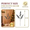Grey Glitter Artificial Eucalyptus Christmas Tree Picks 55cm Pack of 18