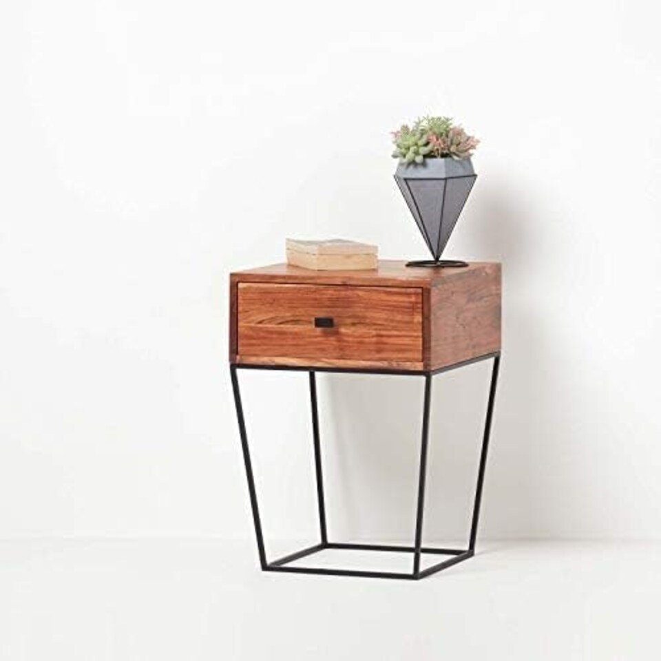 Homescapes Artificial Cactus and Succulent Arrangement in Decorative Geometric Grey Pot, 31 cm Tall
