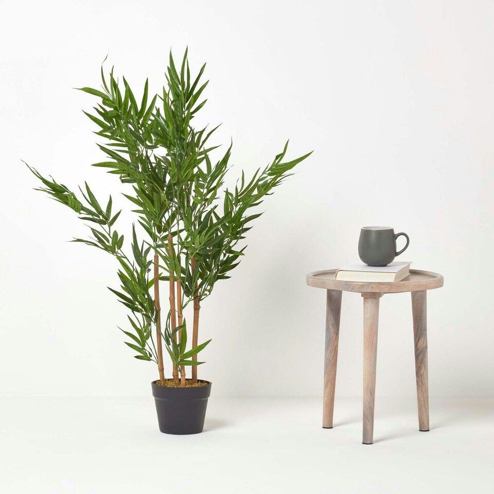 Homescapes Green 3ft Bamboo Tree Artificial Plant with Pot, 95 cm