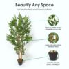 Homescapes Green 5ft Bamboo Tree Artificial Plant with Pot, 155 cm