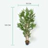 Homescapes Green 5ft Bamboo Tree Artificial Plant with Pot, 155 cm