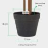 Homescapes Tall Artificial Bamboo Tree in Black Pot