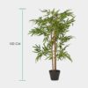 Homescapes Tall Artificial Bamboo Tree in Black Pot