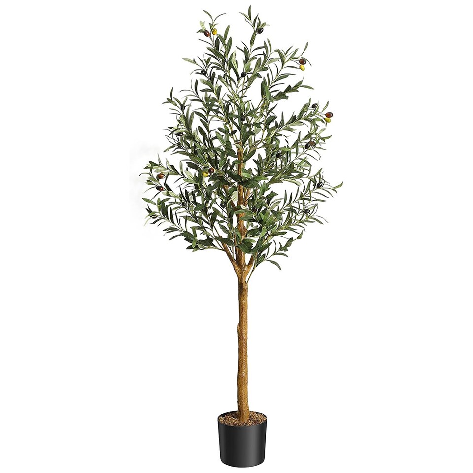 London Boutique 5FT 150cm Artificial Olive Tree Indoor Outdoor Decor
