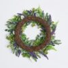 OHS Natural Home Wall Table Decor Artificial Lavender Wreath, 50cm - Lavender