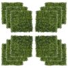 Outsunny-12PCS-50cm-x-50cm-Artificial-Boxwood-Panel-Milan-Grass-with-Flowers Buy 12PCS x Artificial Boxwood Panel Milan 50cm Set of 12