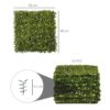 Outsunny-12PCS-50cm-x-50cm-Artificial-Boxwood-Panel-Milan-Grass-with-Flowers-6 Outsunny 12PCS 50cm x 50cm Artificial Boxwood Panel Milan Grass with Flowers