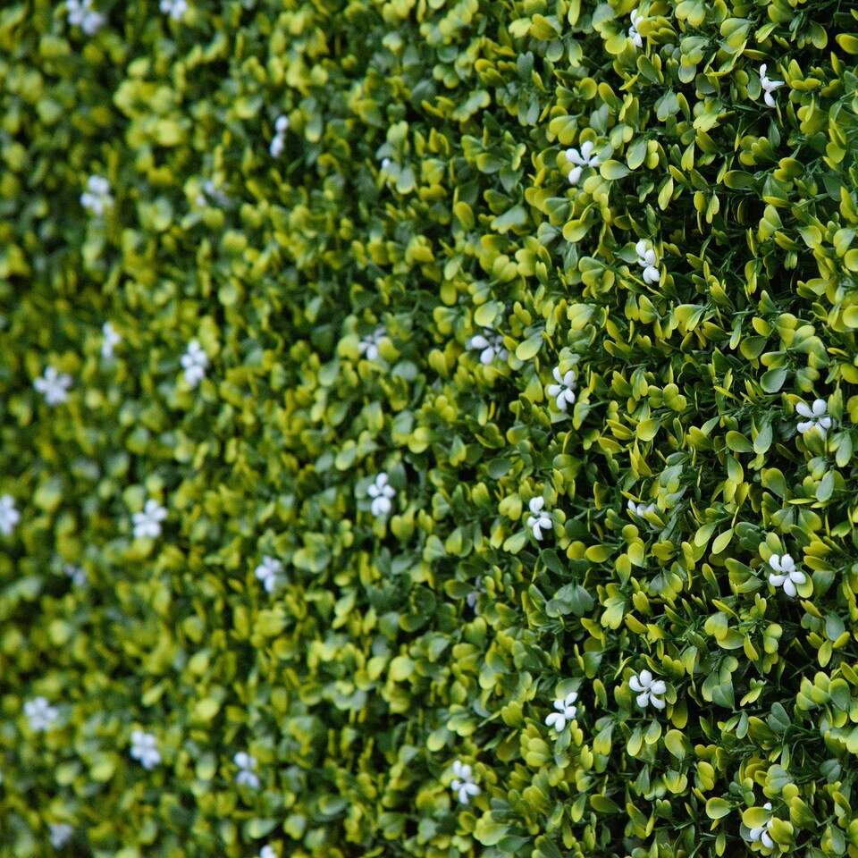 Outsunny-12PCS-50cm-x-50cm-Artificial-Boxwood-Panel-Milan-Grass-with-Flowers-7 Outsunny 12PCS 50cm x 50cm Artificial Boxwood Panel Milan Grass with Flowers
