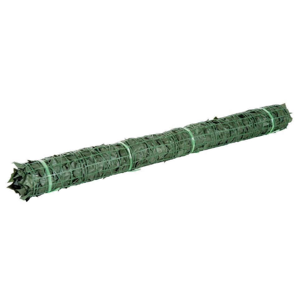 Outsunny Artificial Leaf Hedge Privacy Screen Roll Garden Fence Panel 1m x 2.4m