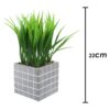 PMS Artificial Succulent in Grey Cement Pot - 22 x 11 cm
