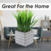PMS Artificial Succulent in Grey Cement Pot - 22 x 11 cm