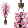 Pegdev-PDL-120cm-Artificial-Pink-Blossom-Tree-with-Woven-Effect-Composite-Planter-for-Indoor-Sheltered-Outdoor-Use-4 Pegdev PDL 120cm Artificial Pink Blossom Tree with Woven Effect Composite Planter for Indoor & Sheltered Outdoor Use