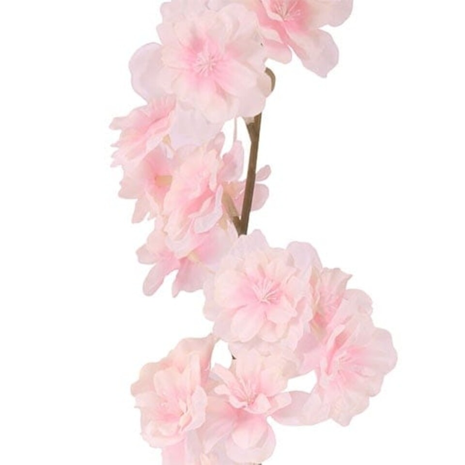 Pink Blossom Artificial Silk Flowers Garland 210cm