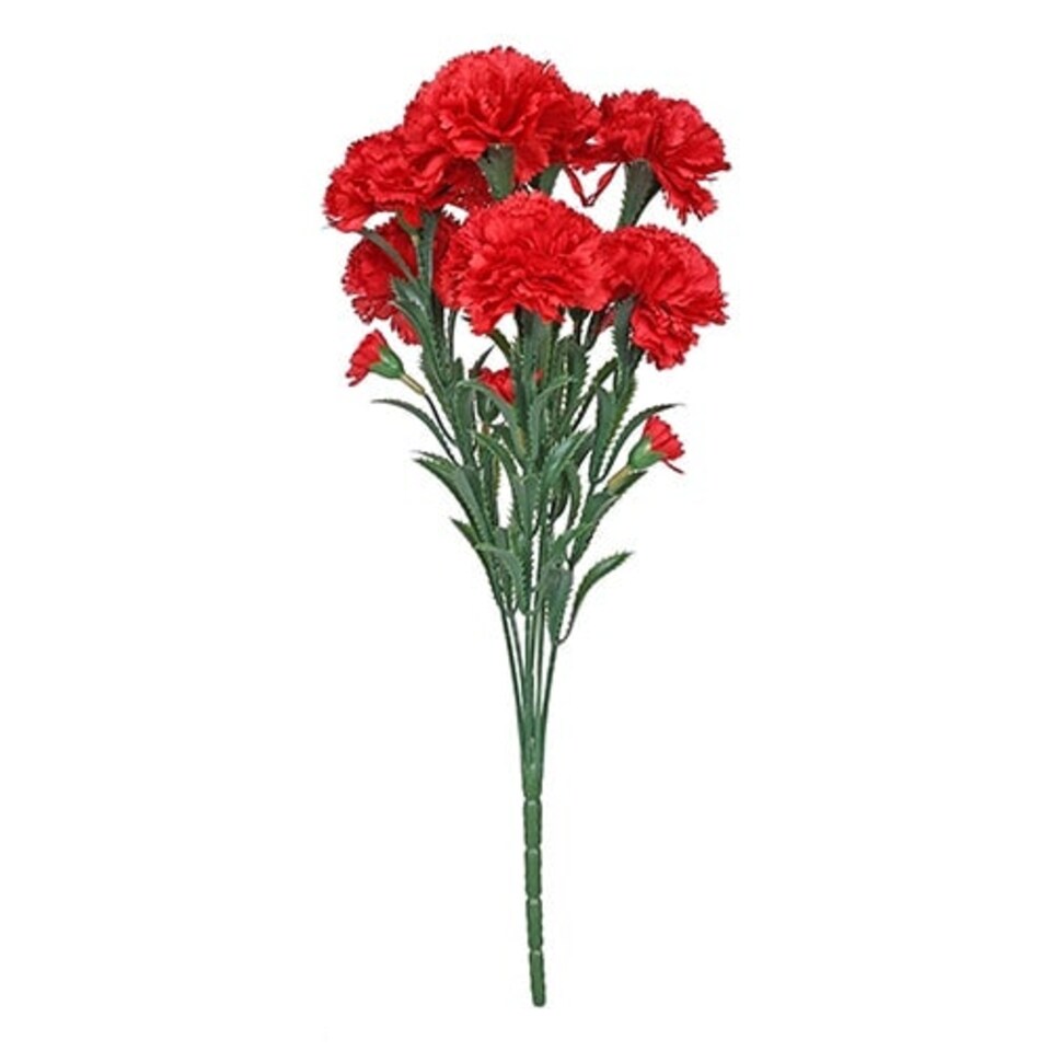 Red Carnation Bunch Artificial Flower Decoration 40cm
