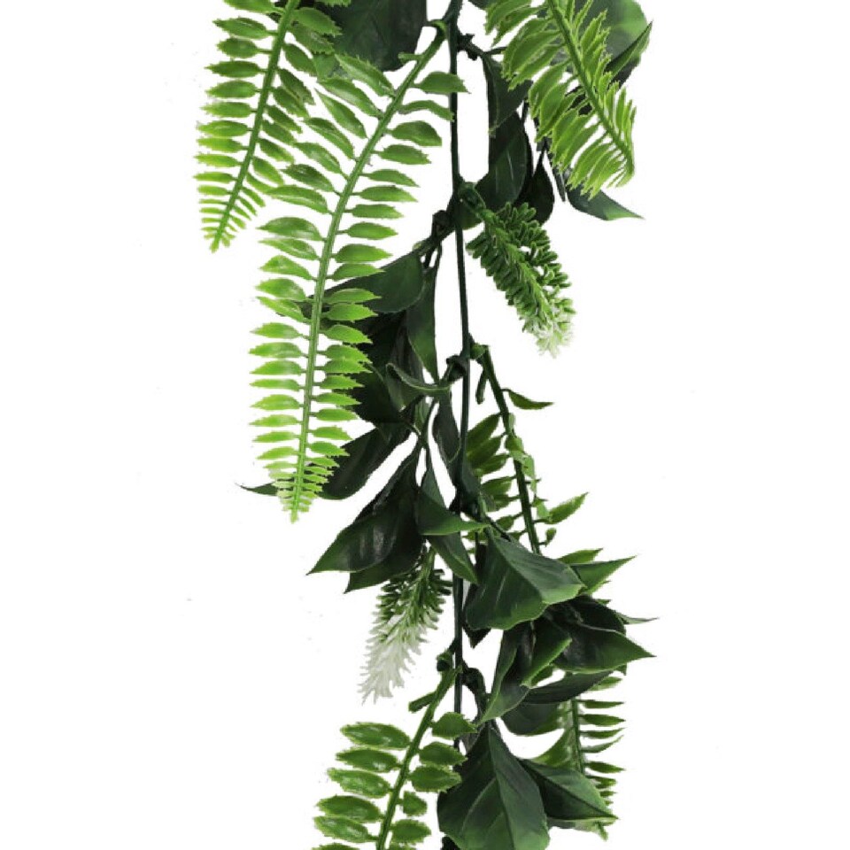 True Products Artificial Fern & White Flower Vine 60cm