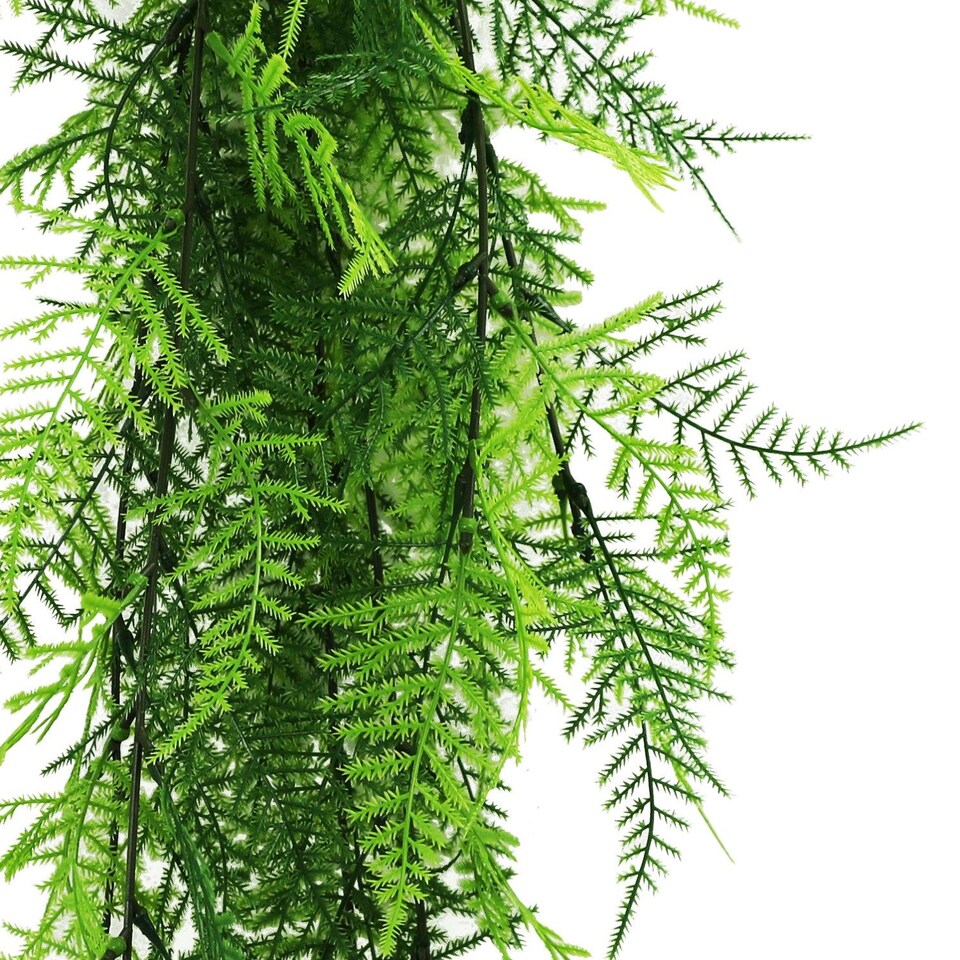 True Products Artificial Hanging Woodland Fern Bush 77cm