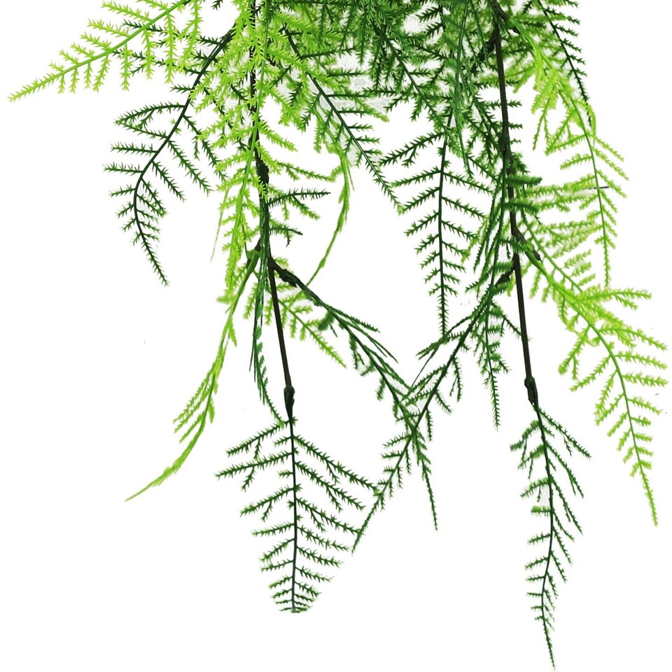 True Products Artificial Hanging Woodland Fern Bush 77cm