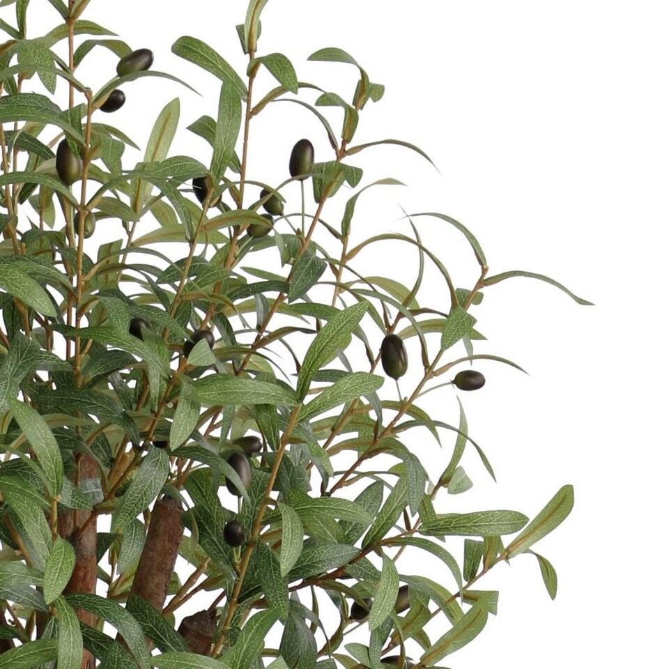 True Products Artificial Olive Topiary Tree Natural Wood Trunk 122cm