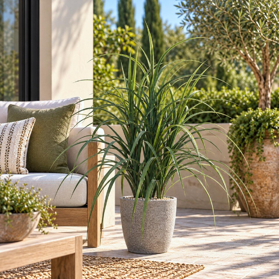 True Products Artificial Ornamental Grass Plant UV Resistant 100cm
