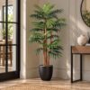 Buy Artificial Palm Tree with Natural Wood Trunk 140cm