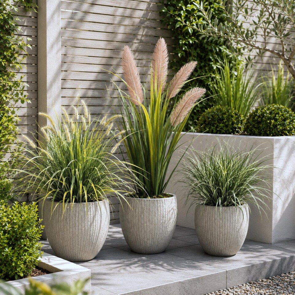 True Products Artificial Pampas Grass Plant UV Protected - 90cm