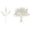 Buy Glitter Artificial Eucalyptus 55cm White Set of 18