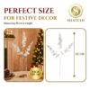 White Glitter Artificial Eucalyptus Christmas Tree Picks 55cm Pack of 18