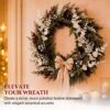 White Glitter Artificial Eucalyptus Christmas Tree Picks 55cm Pack of 18